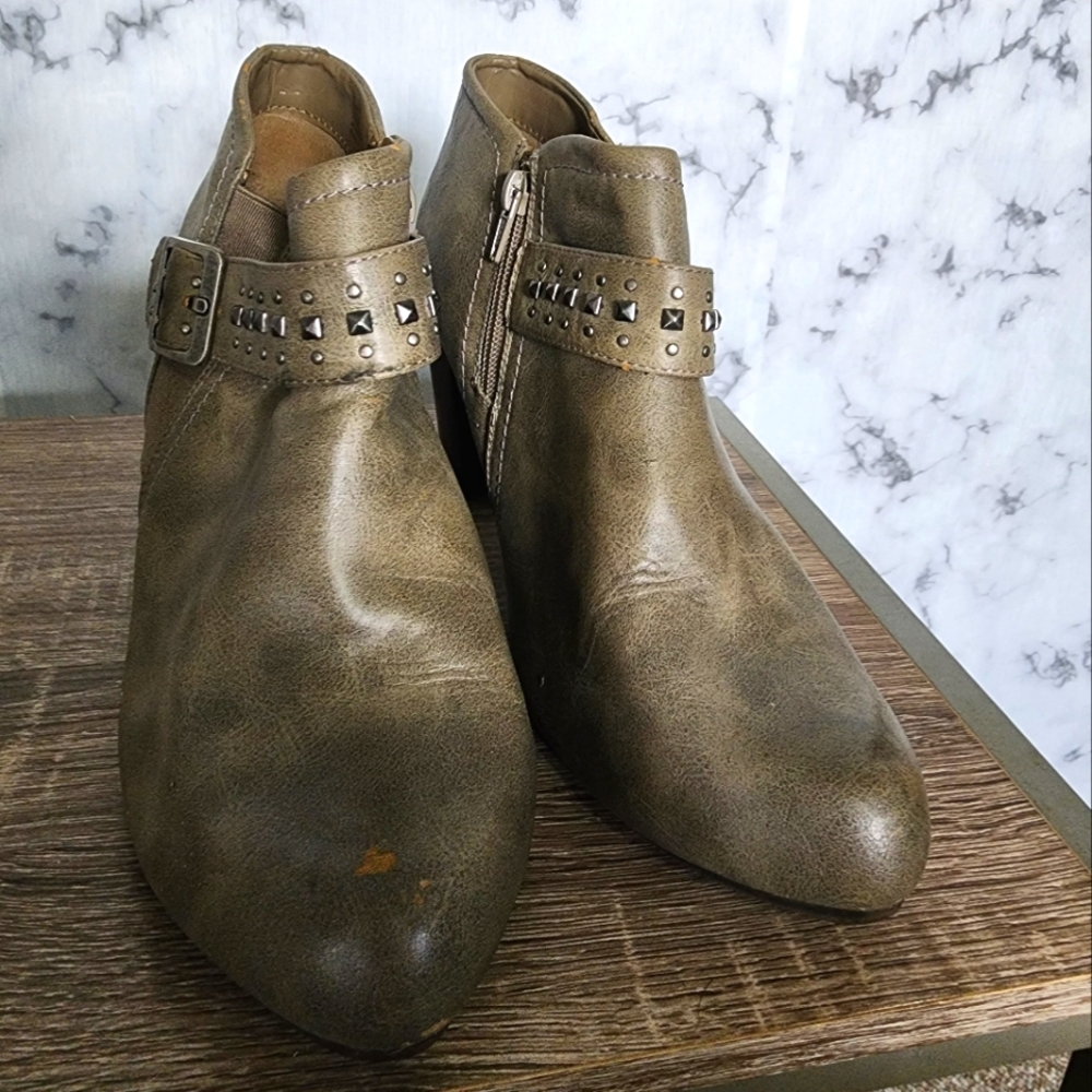 Very Worn Scratched Up Ankle Boots